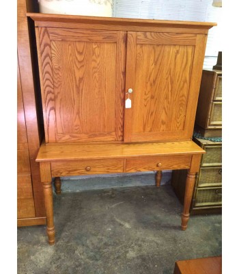 Oak Desk with Storage